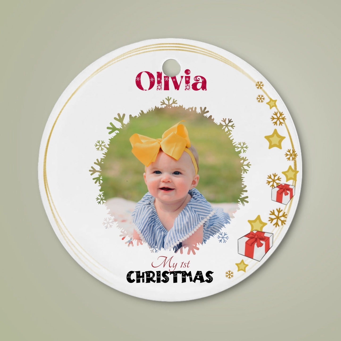 Baby’s First Christmas Ornament – Ceramic