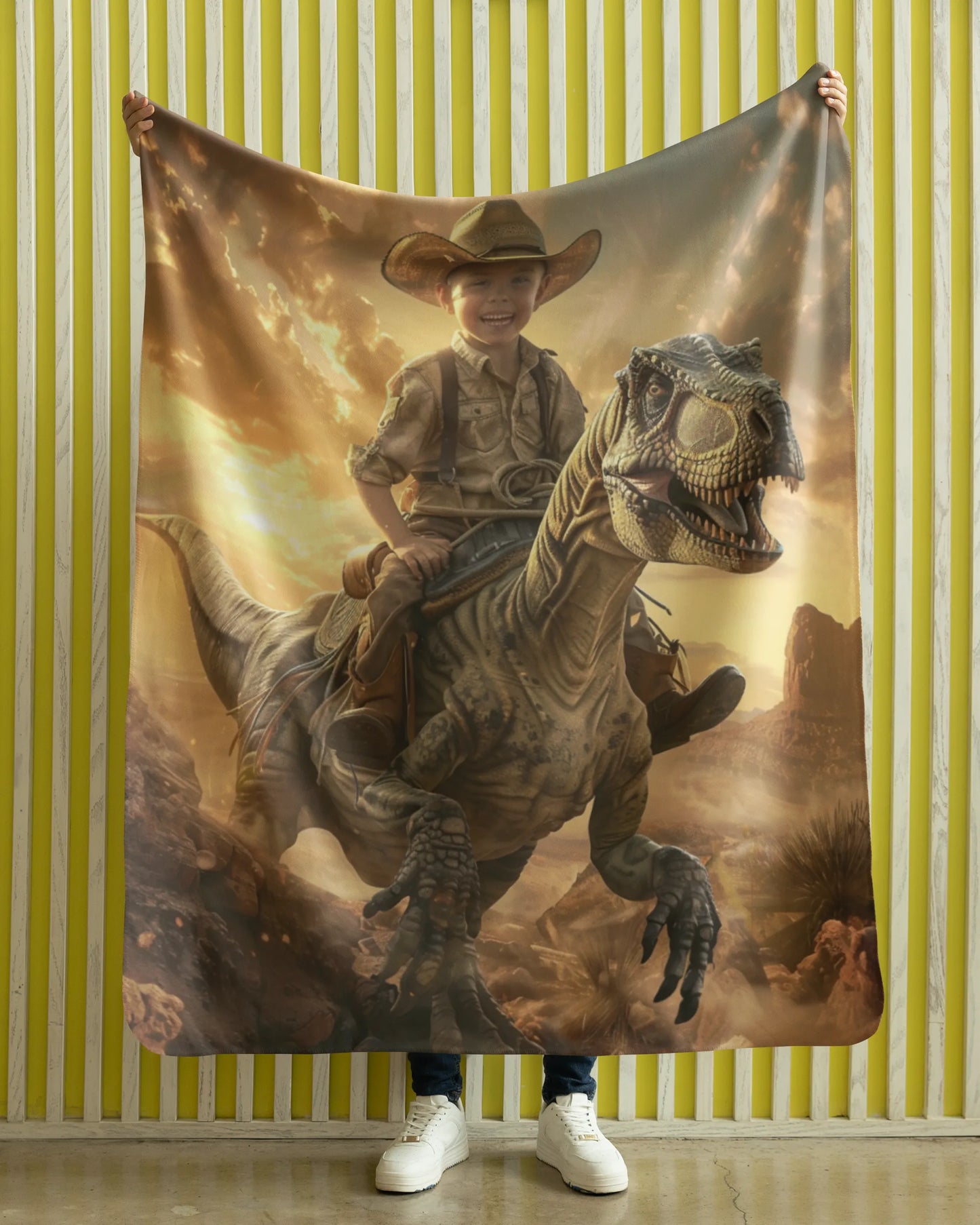 Riding the Dinosaur - Custom Blanket