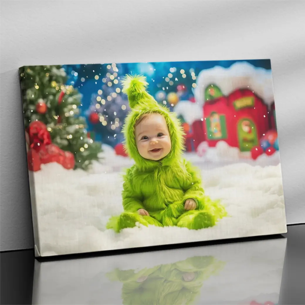 baby grinch custom portrait