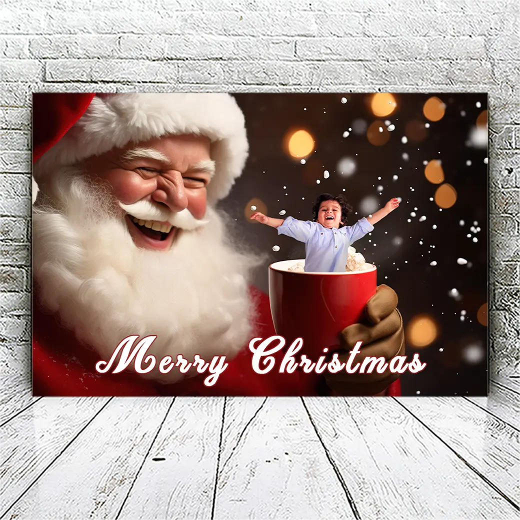 Christmas Portrait Santa's Mug Merry Xmass