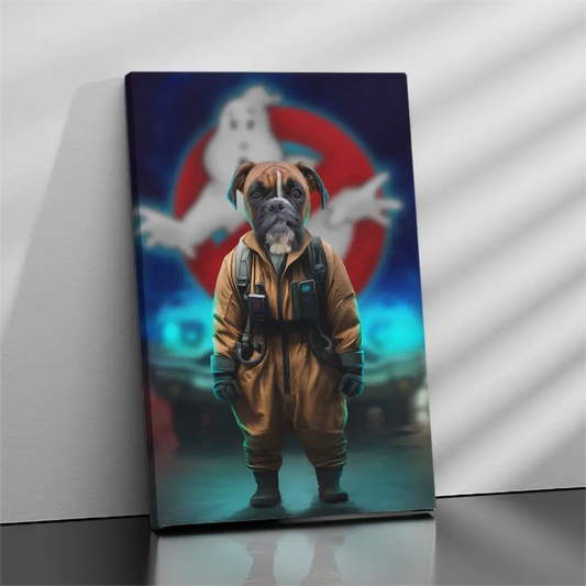 custom ghostbusters pet portrait standing canvas