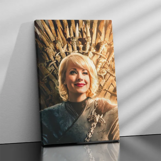 Personalized Game of thrones throne female portrait