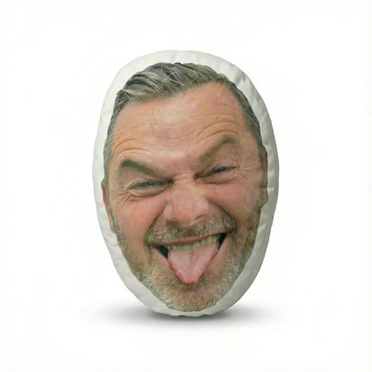 customs haped face pillow of a man