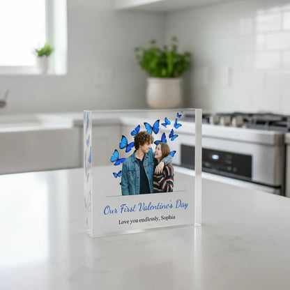 Acrylic Photo Block - Valentine Hearts