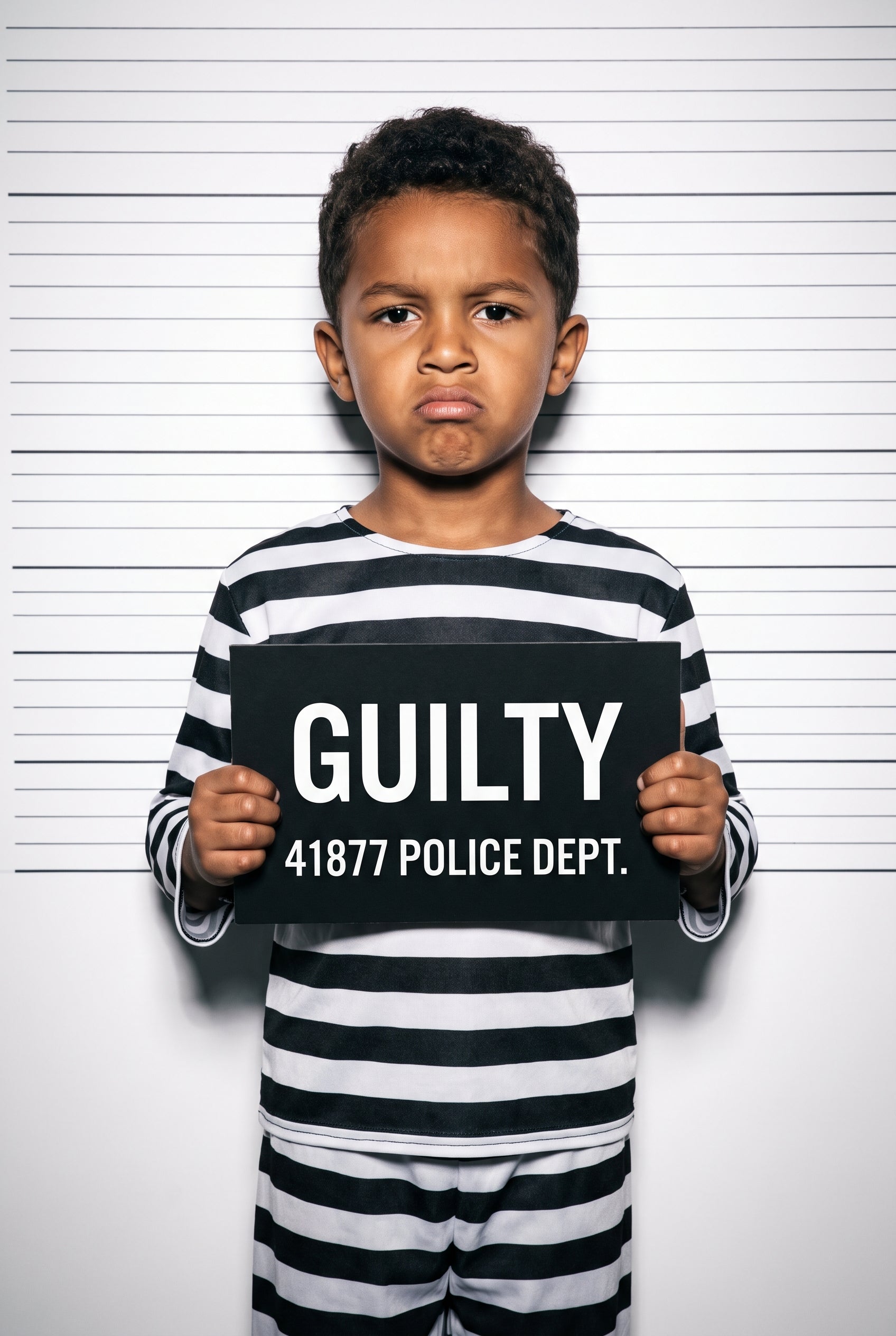 Personalized mugshot joke artwork shown on canvas