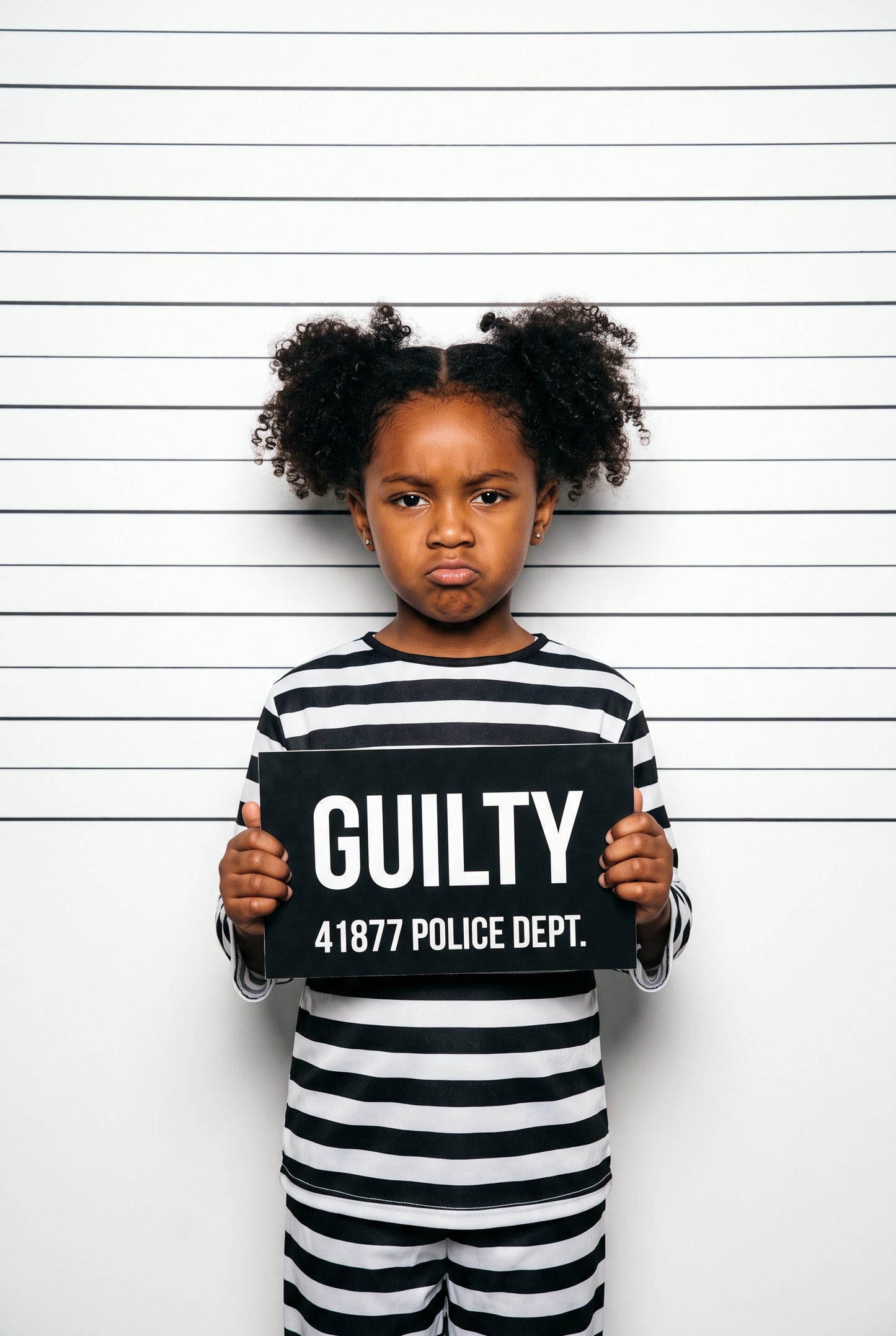 Personalized mugshot joke artwork shown on canvas