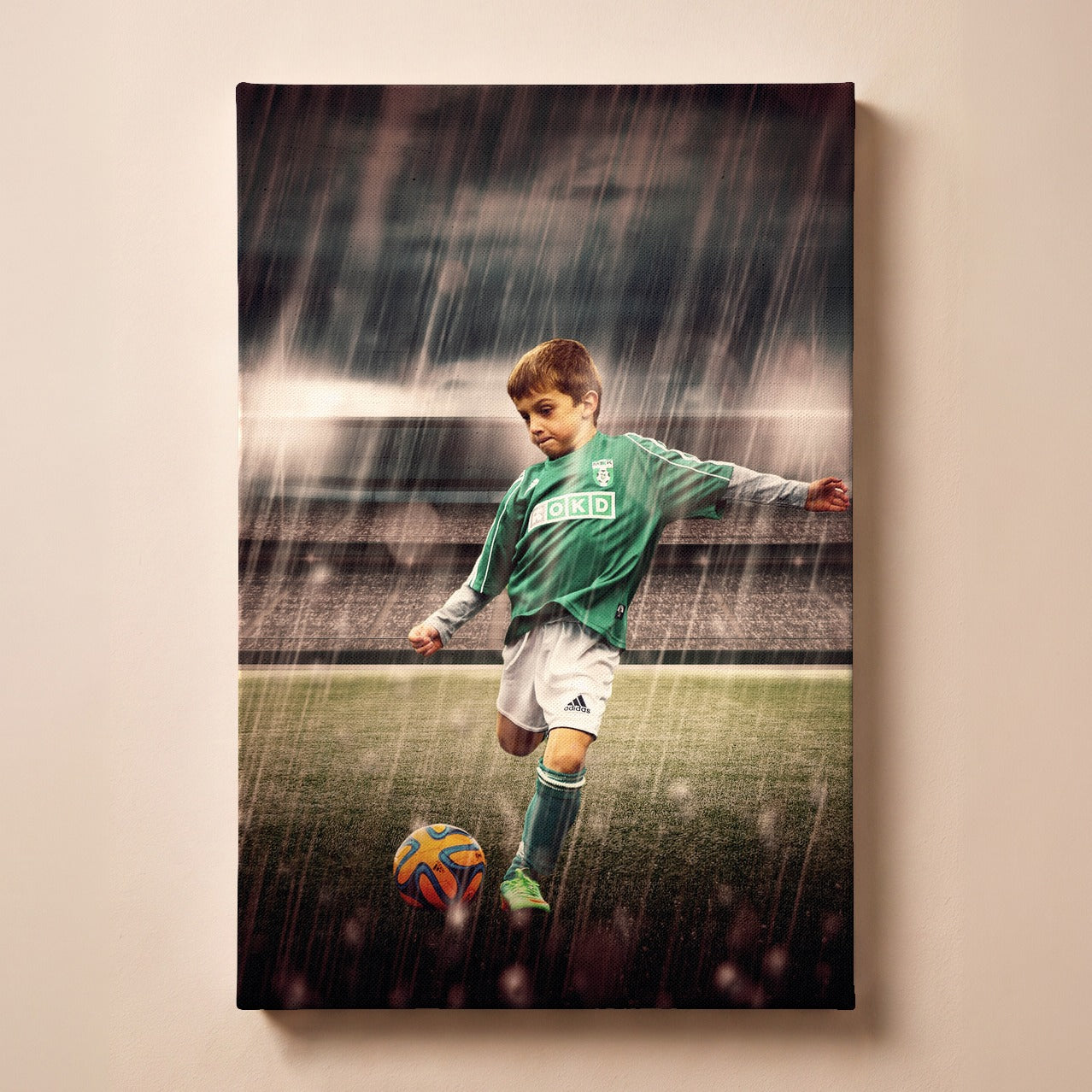 Personalized Sportsman portrait canvas