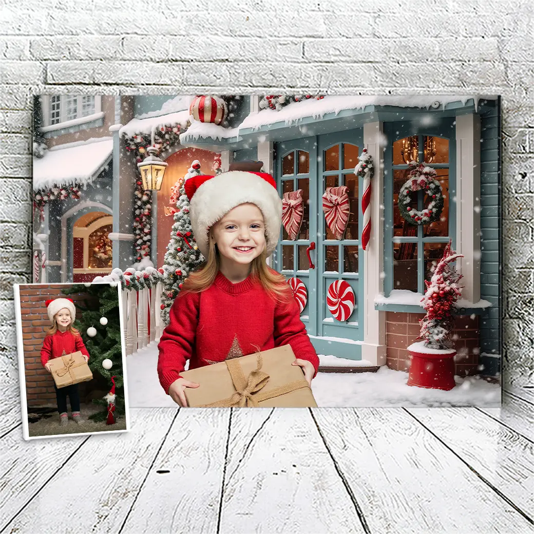 Christmas Village Portrait Xmass Example