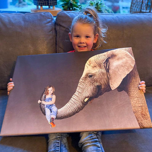 Customer with Elephant Trunk portrait