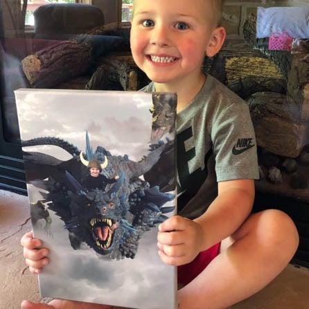 Customer with Flying Dragon portrait