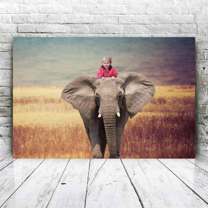 On the Elephant - Custom Portrait - Fabulous Portrait